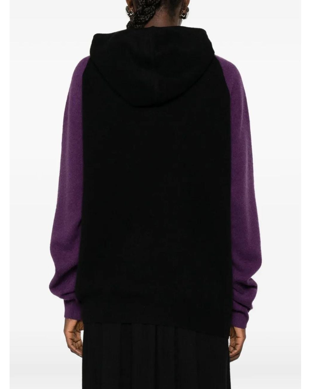 Frenckenberger Black Colour-Block Hooded Sweater