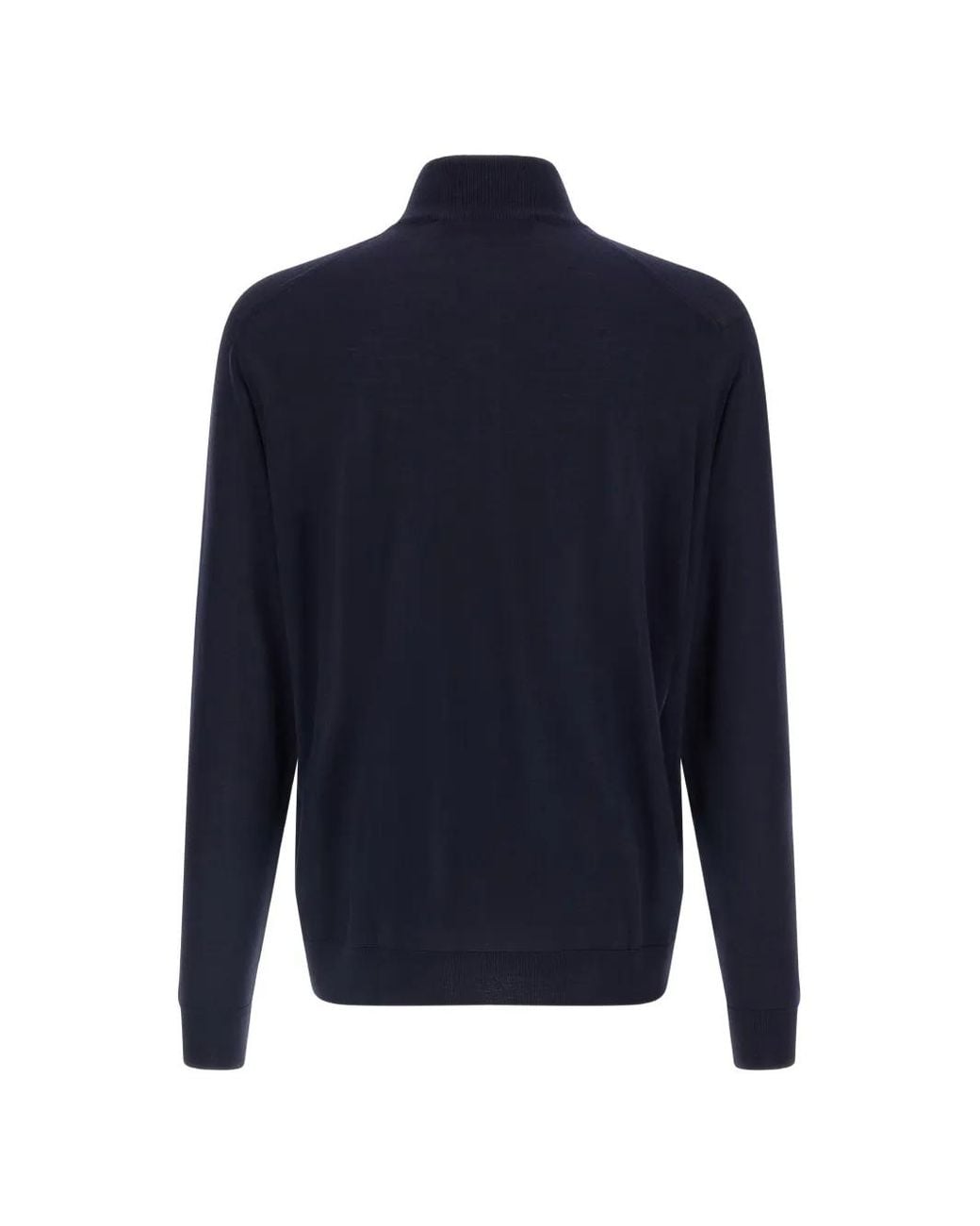 Kiton Blue Half-Zip Sweater for men