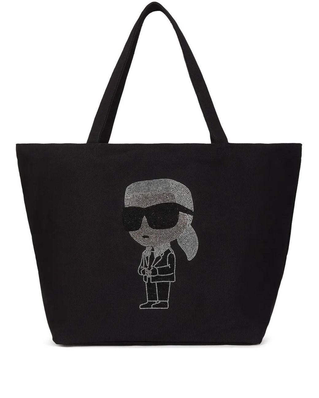 Karl Lagerfeld Black Ikon Rhinestone Shopper