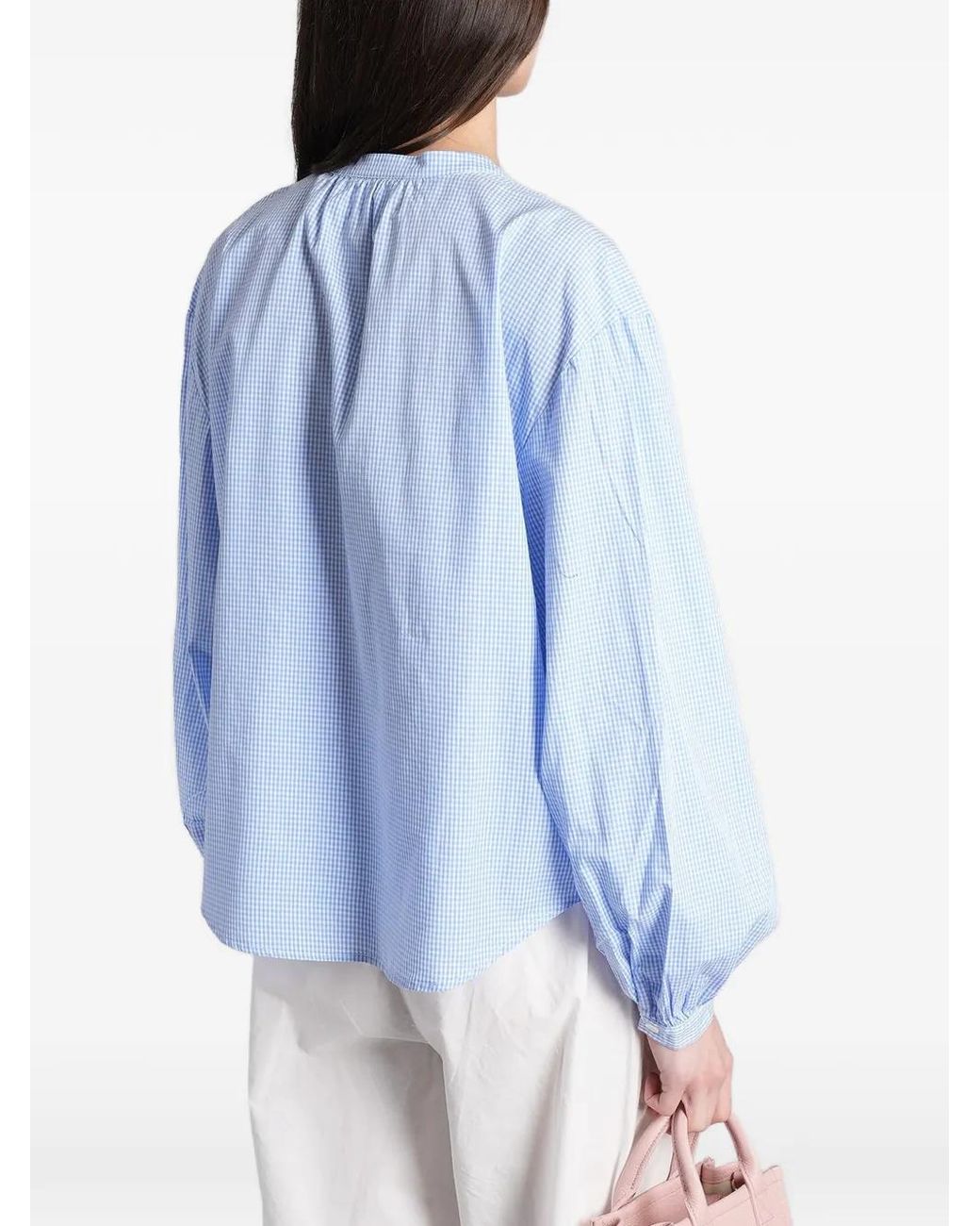Mc2 Saint Barth Blue Blouse À Carreaux Vichy
