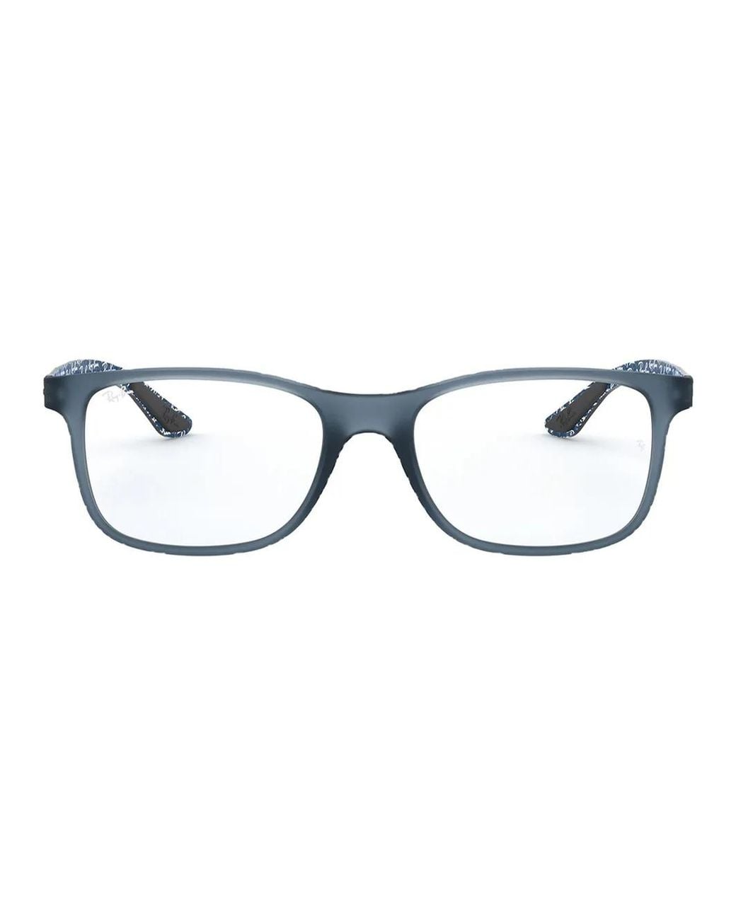 Ray-Ban White Rectangular-Frame Glasses