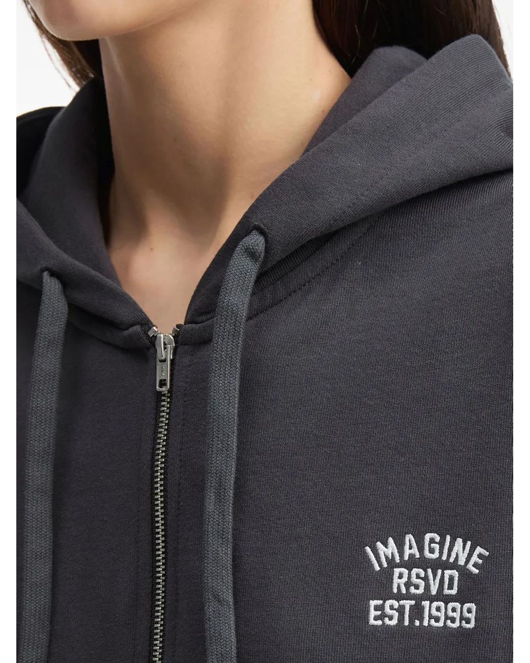 Izzue Black Embroidered Zip-Up Jacket