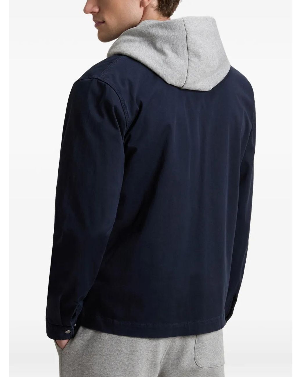 Woolrich Blue Cotton Jacket for men