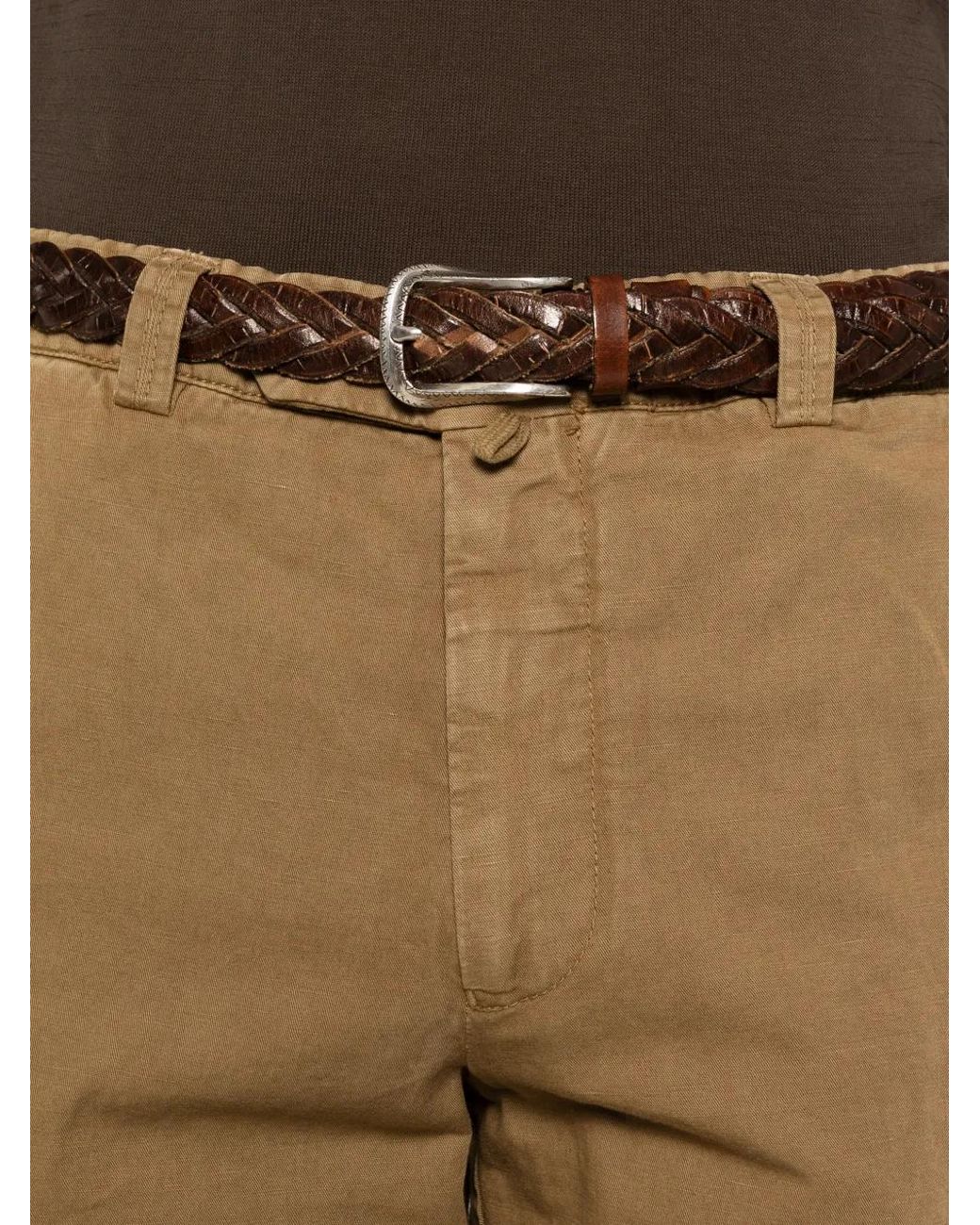 Berwich Natural Buttoned Trousers for men