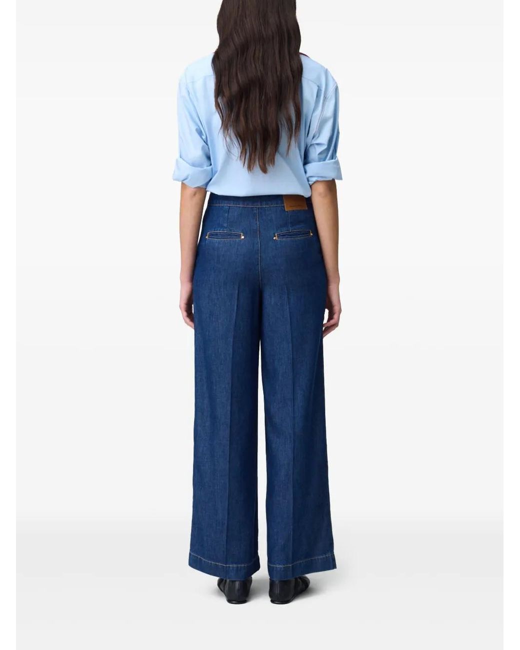 Claudie Pierlot Broek Met Wijde Pijpen in het Blue