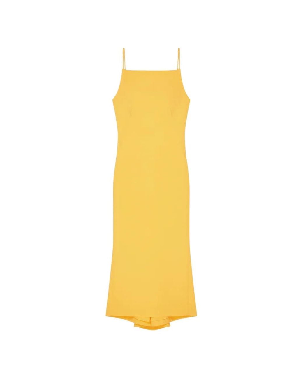 Givenchy Yellow Sliced Midi Dress