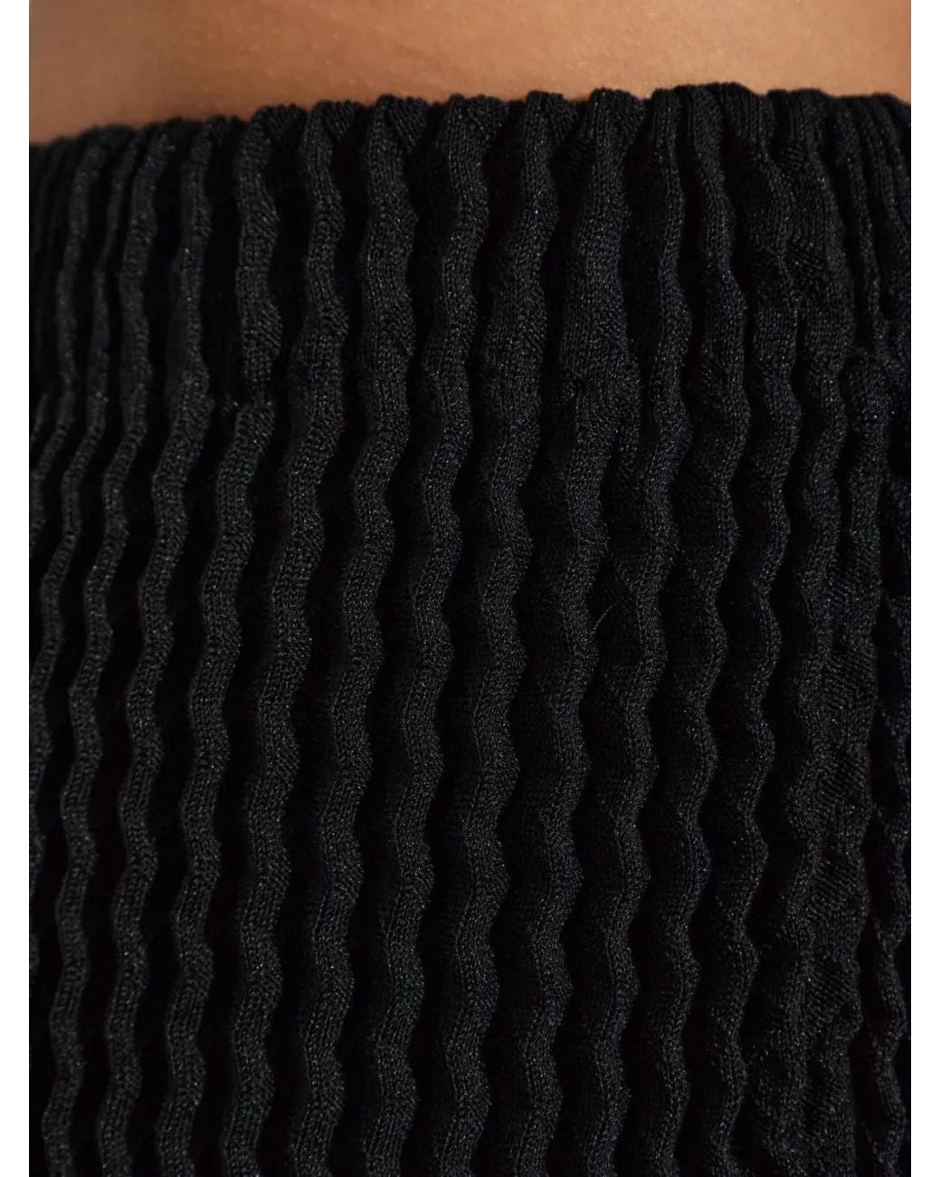 Issey Miyake Black Pleated Midi Skirt