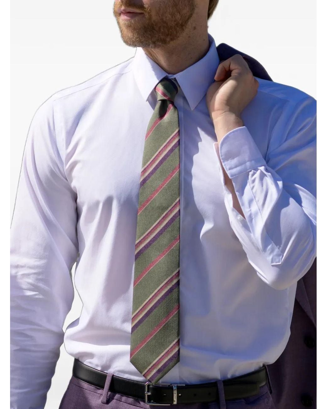 Elizabetta Gray Lugano Silk Jacquard Tie for men