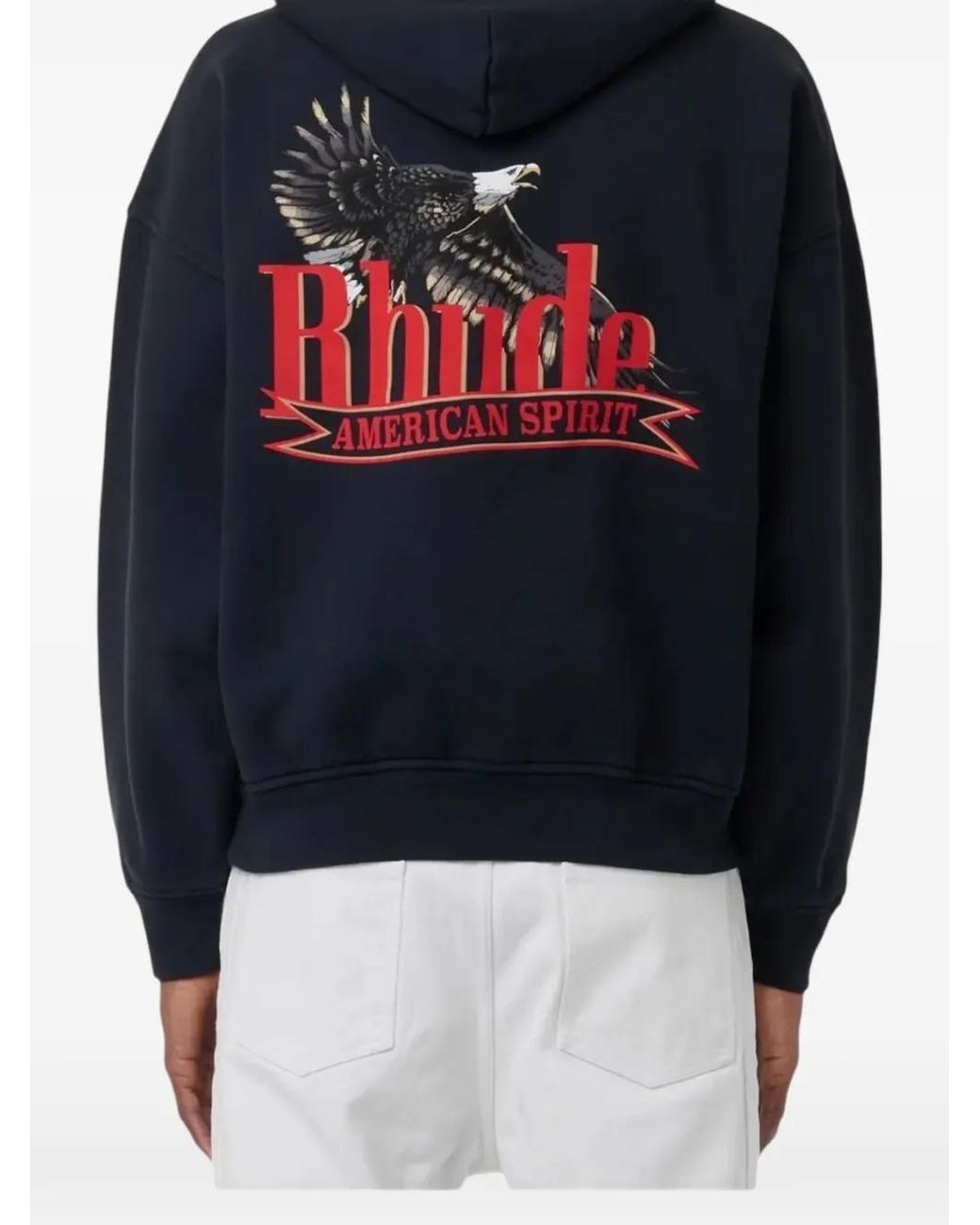 Rhude Blue American Spirit Hoodie for men