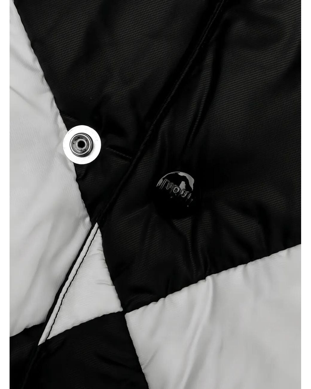 Neighborhood Black Checker Puffer Jacket for men