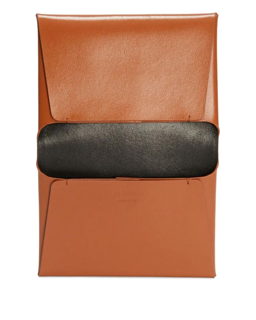 Jil Sander Brown Étui Pour Passeport À Rabat