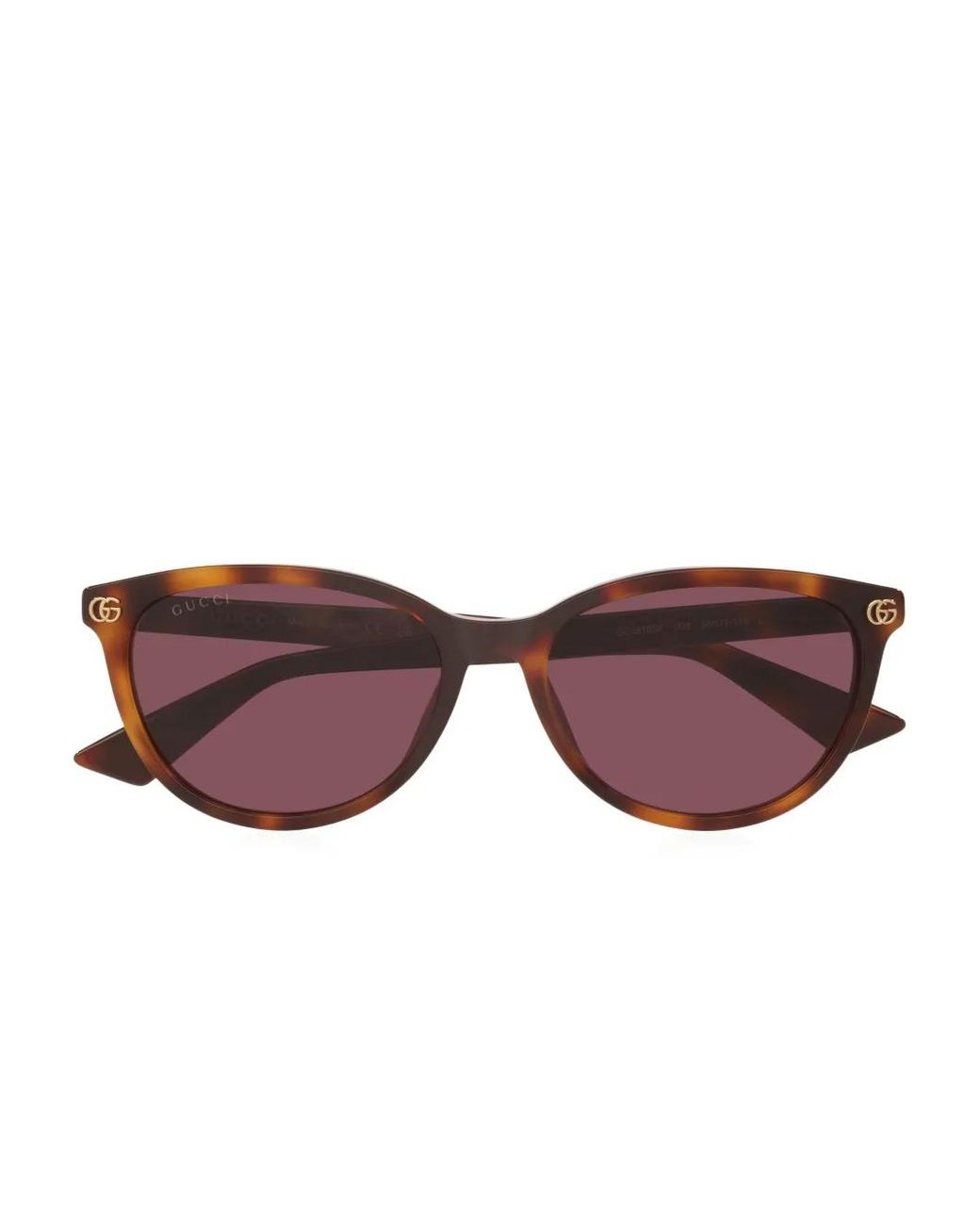 Gucci Green Gg-Logo Tortoiseshell Sunglasses