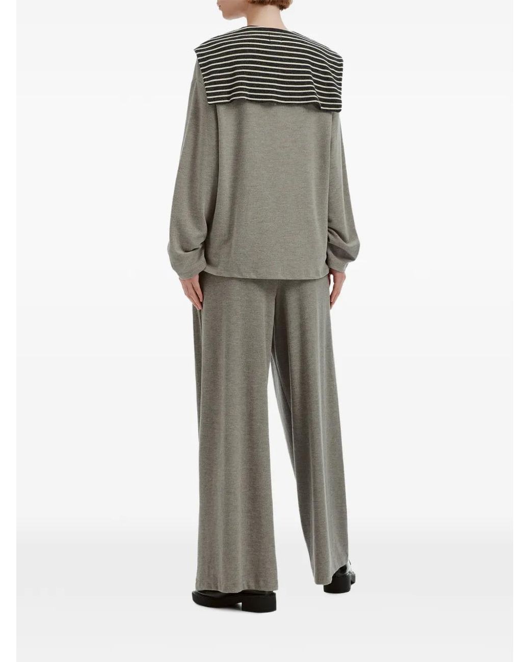 B+ AB Gray Drawstring Wide-Leg Tracksuit Set