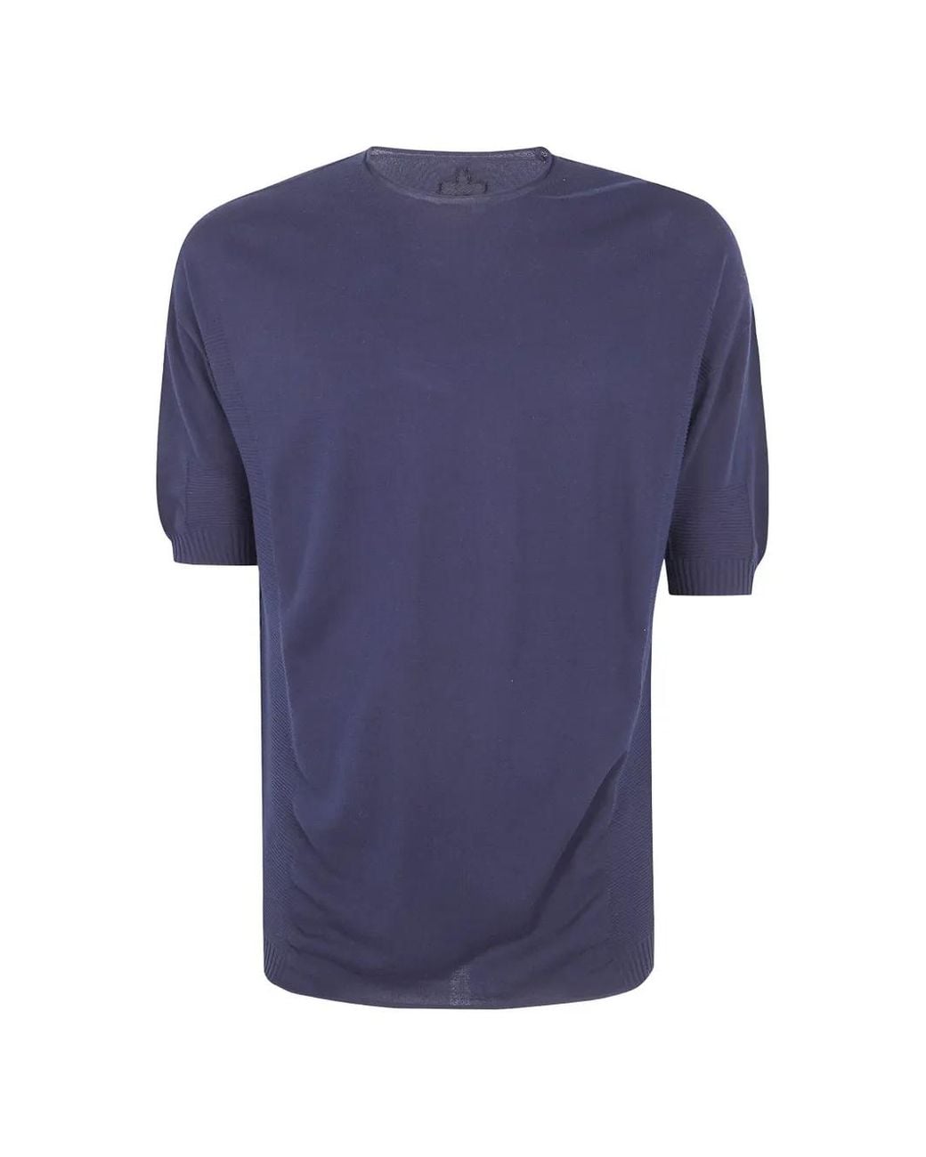 MD75 Blue Short-Sleeved Cotton T-Shirt for men