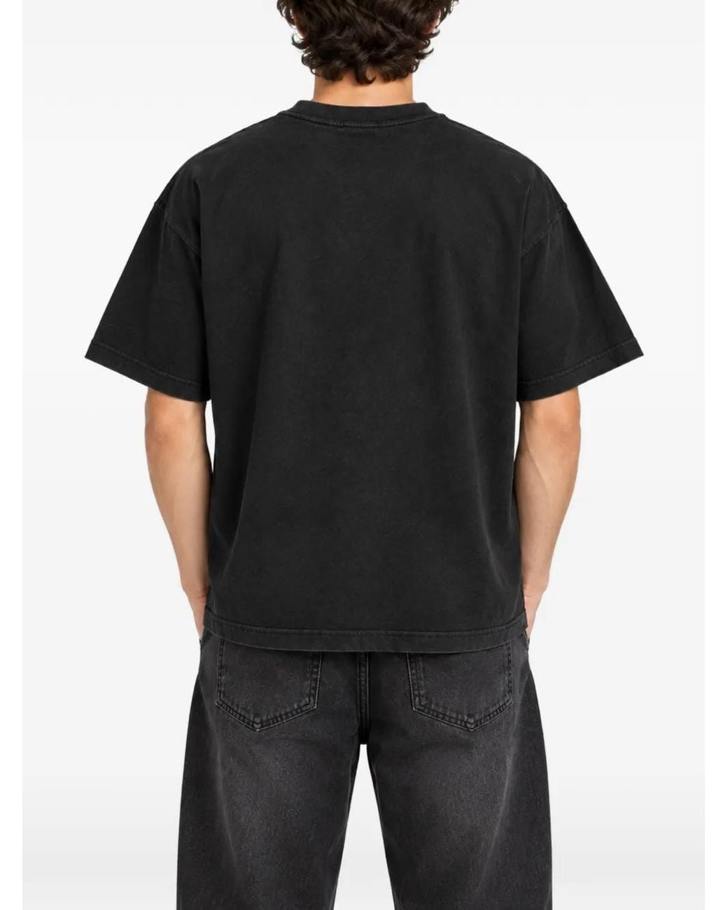Melt Black Graphic-Print T-Shirt for men
