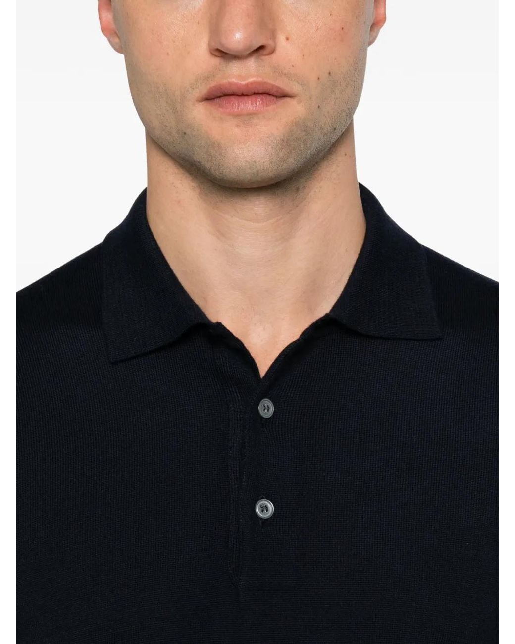 Vengera Black Polo À Manches Longues for men