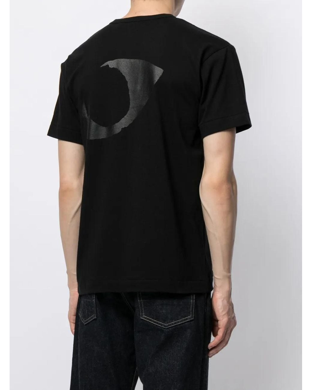 COMME DES GARÇONS PLAY Black Logo Cotton T-shirt for men