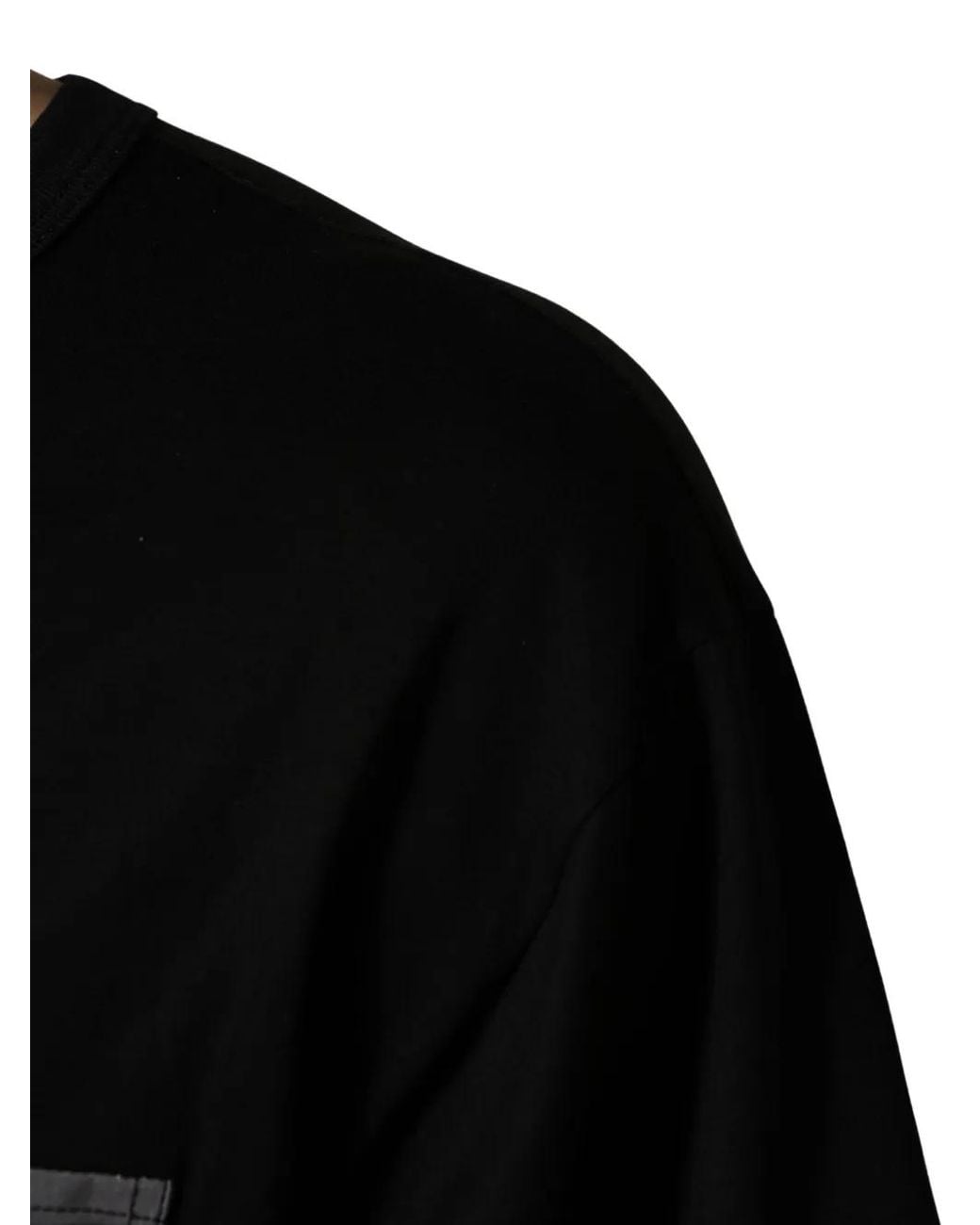Dolce & Gabbana Black Camouflage-Pocket Oversized T-Shirt for men