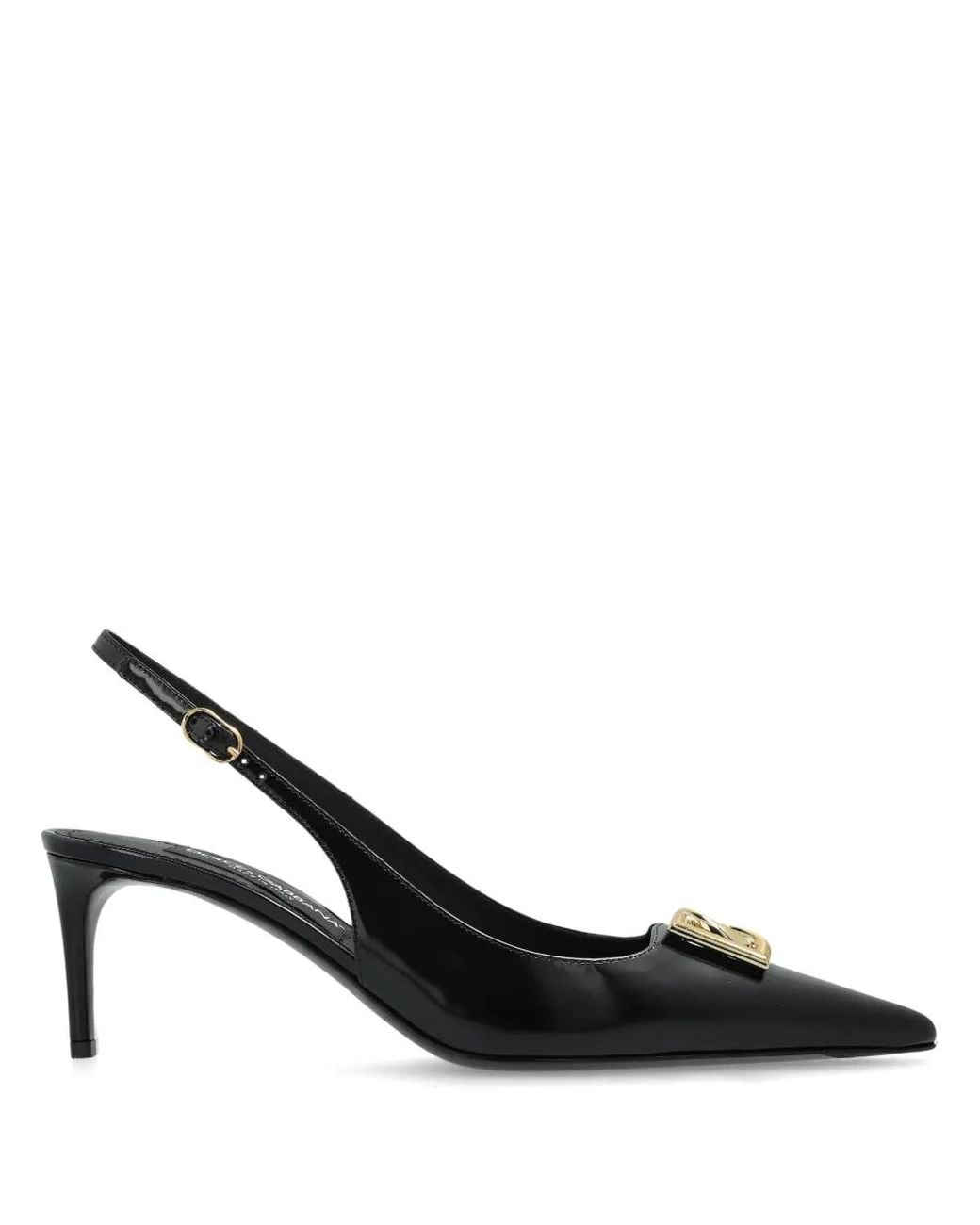 Dolce & Gabbana Black Lace Slingbacks 9cm Heel