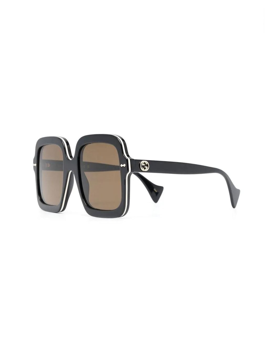 Gucci Black Oversize Square-Frame Sunglasses