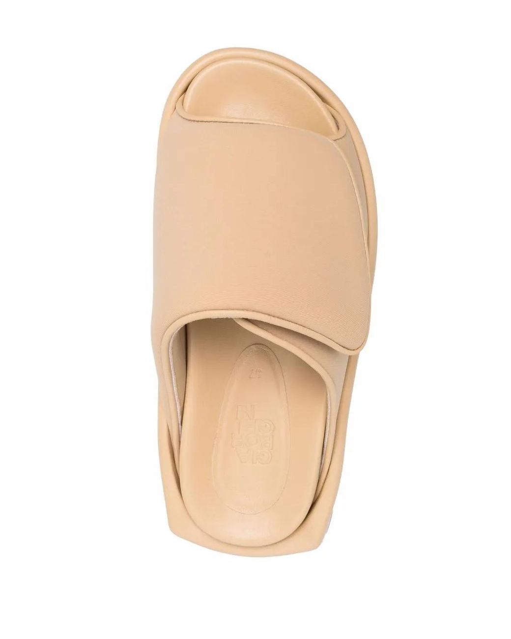 Gia Borghini Natural Open-Toe Chunky Slides