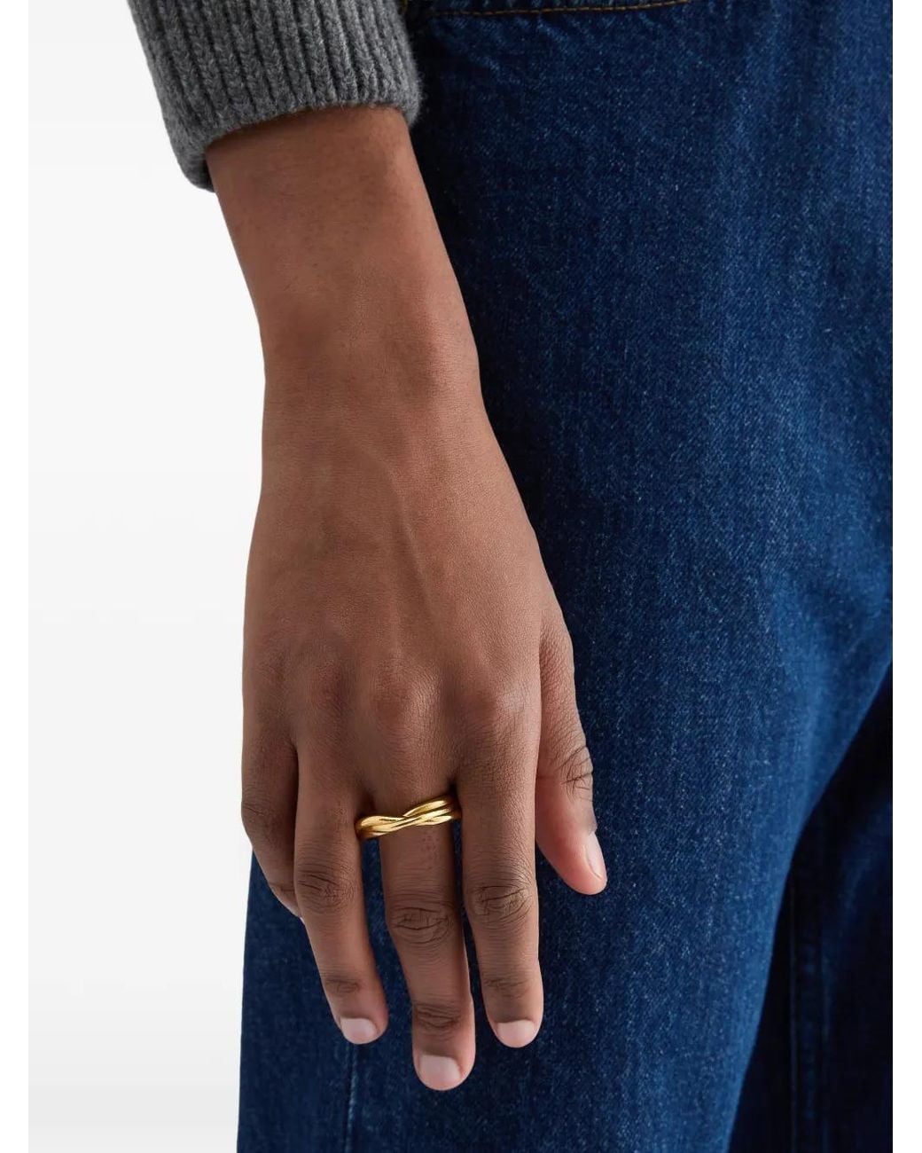 Anillo Tangle Con Nudo Jil Sander de color Blue