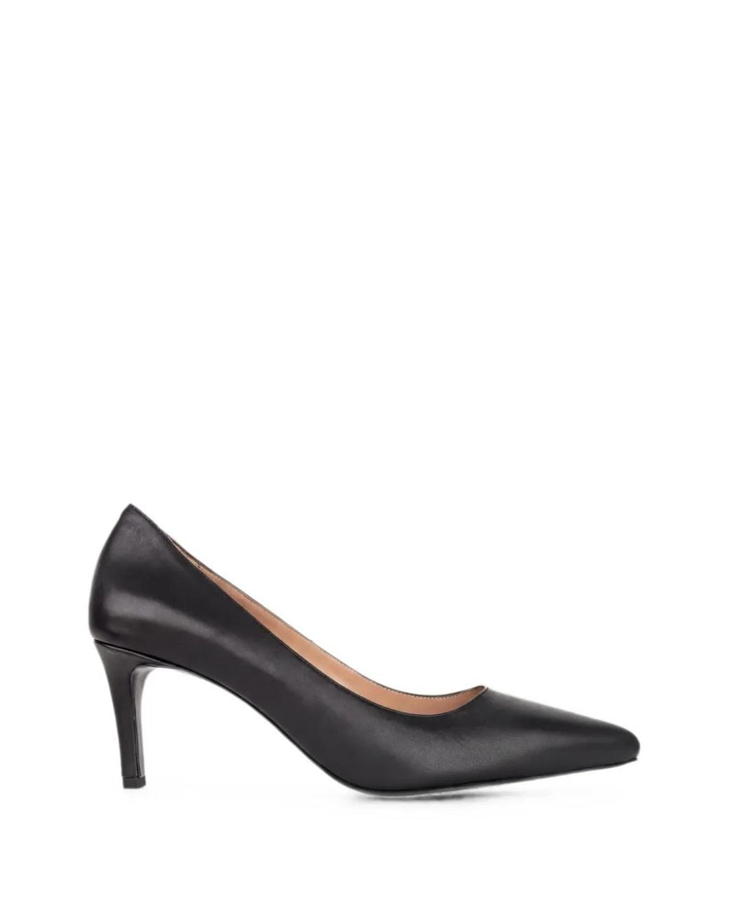 SERGIO MORETTI FIRENZE Black Pointed-Toe Heeled Pumps