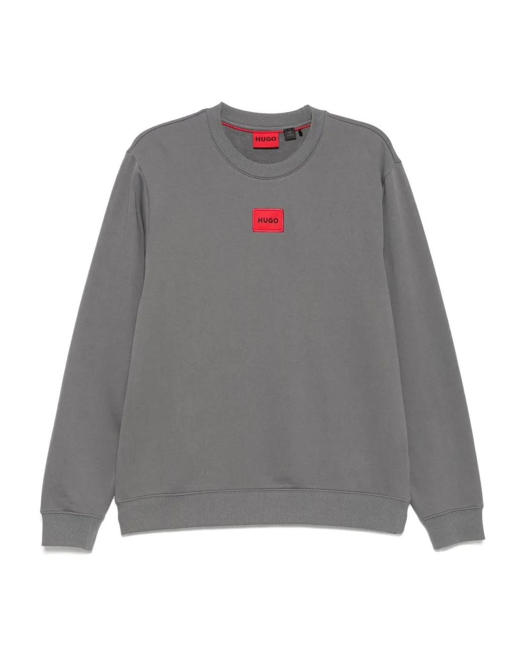 Pull À Patch Logo HUGO pour homme en coloris Gray