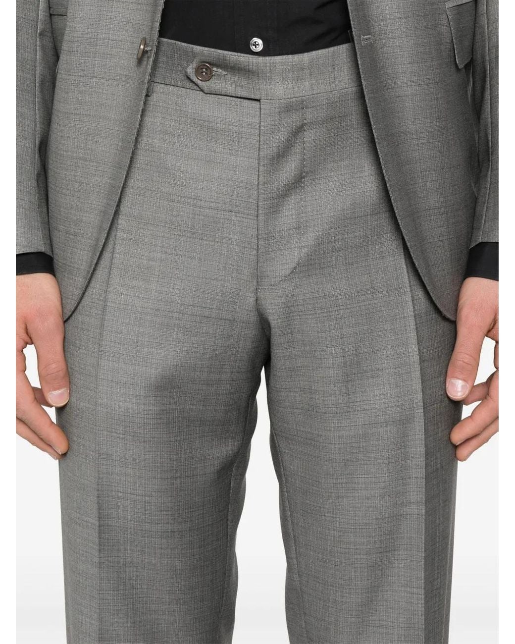 Canali Gray Wool Single-Breasted Suit for men
