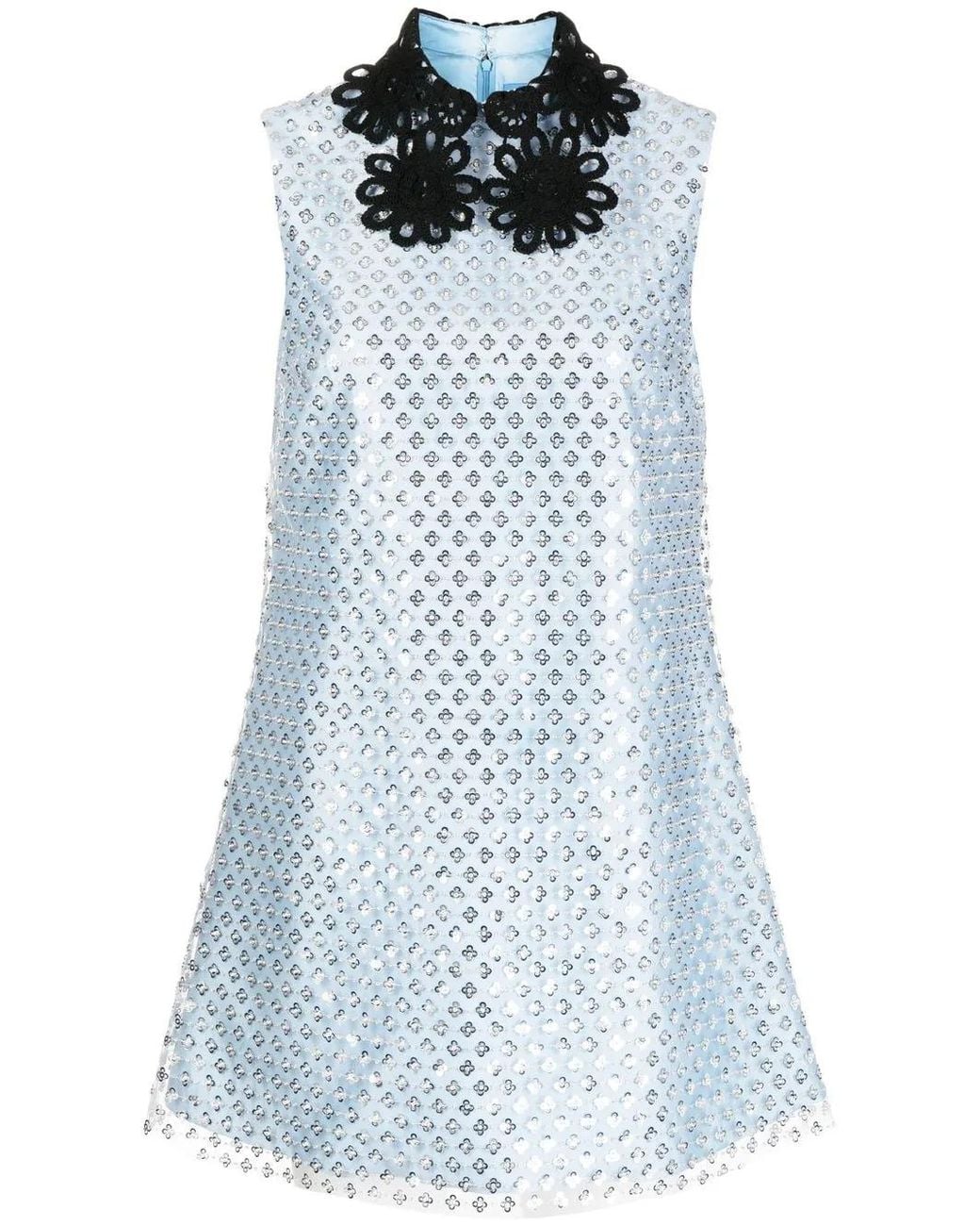 Macgraw Blue Repertoire Sequin-Embellished Dress