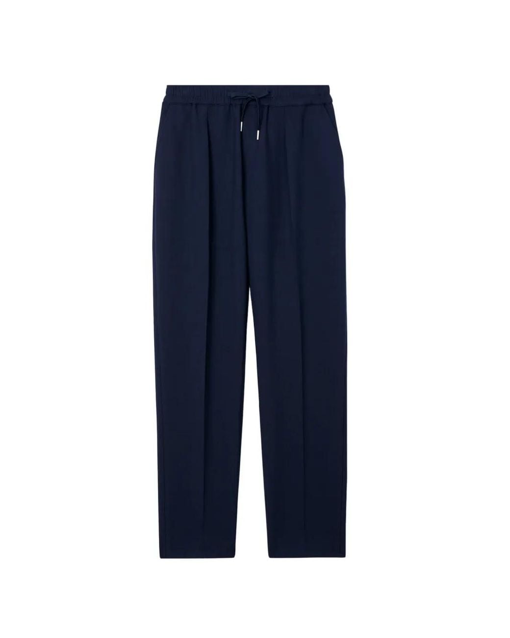 Sandro Blue Elasticated Straight-Leg Trousers for men