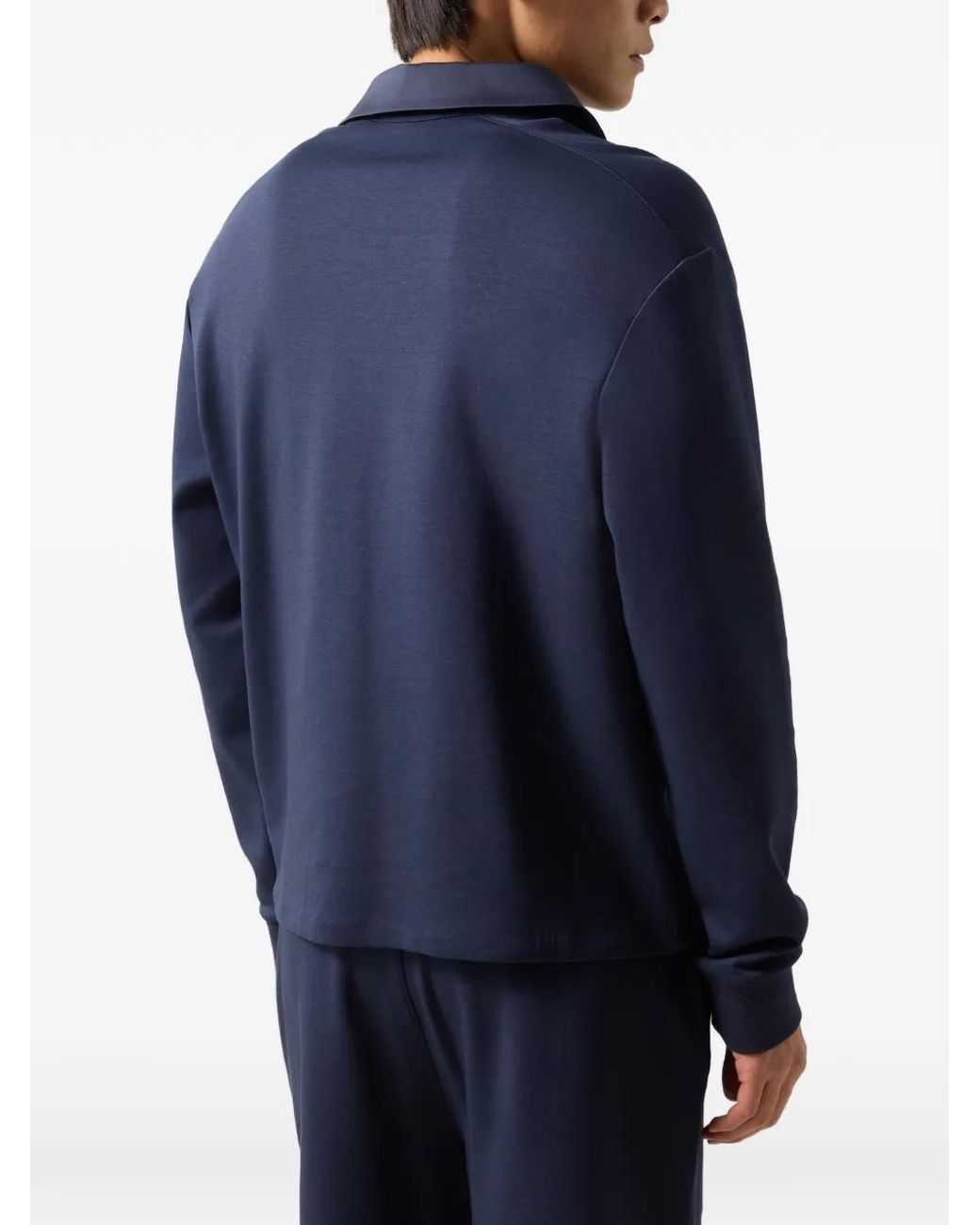 Bogner Blue Lionel Polo-Collar Sweater for men