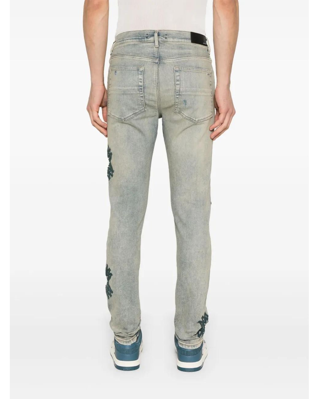 Amiri Blue Ma Quad Appliqué Jeans for men