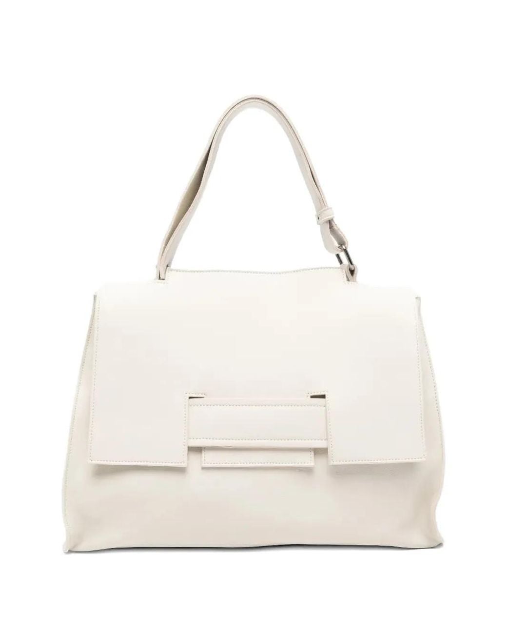 SOMMET White My Way S Structured Leather Small Shoulder Bag