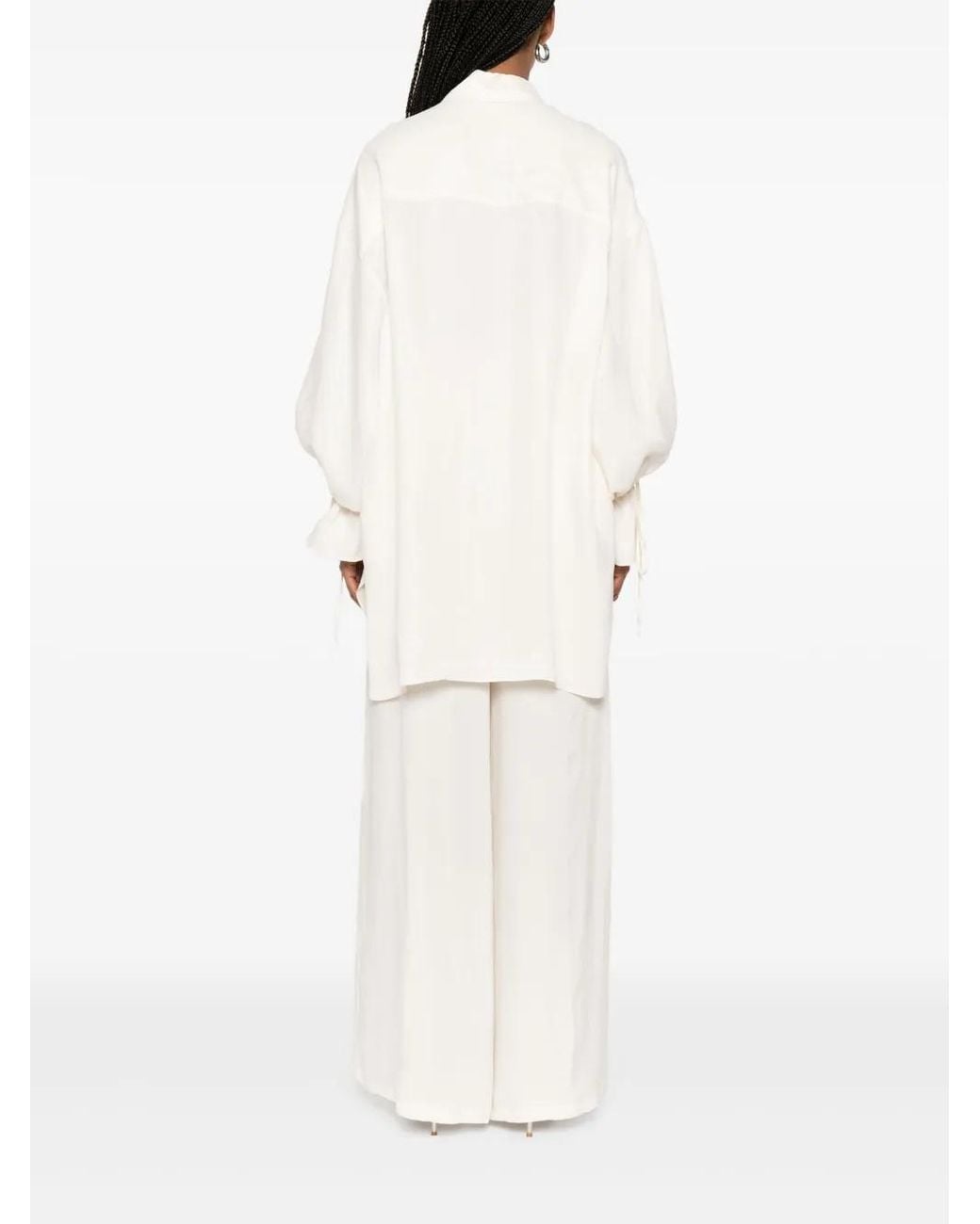 Blumarine White Gabardine Tunic