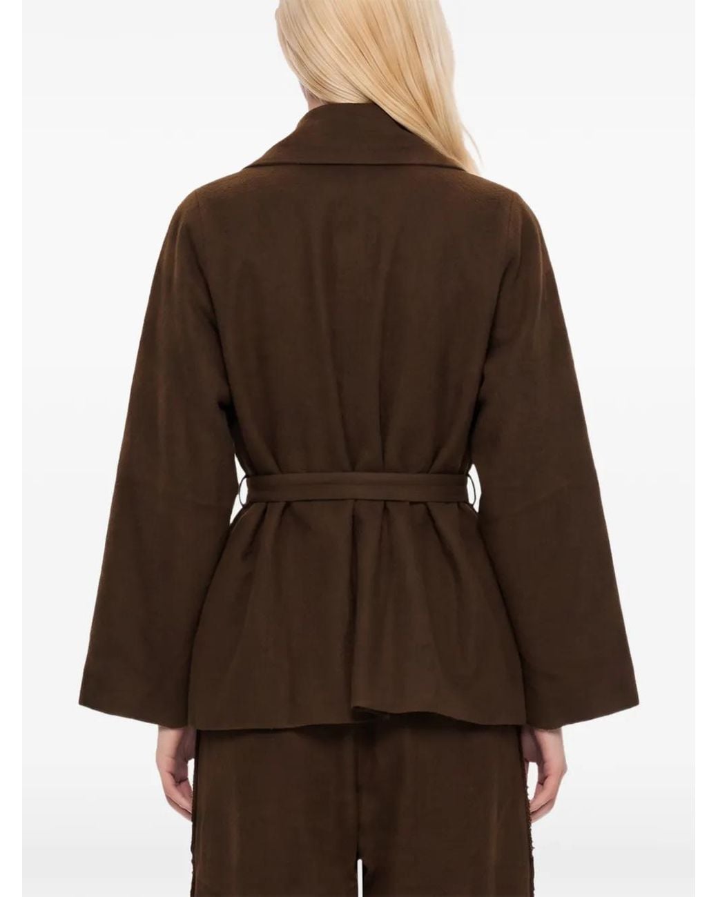 Chaqueta Con Cinturón Uma Wang de color Brown