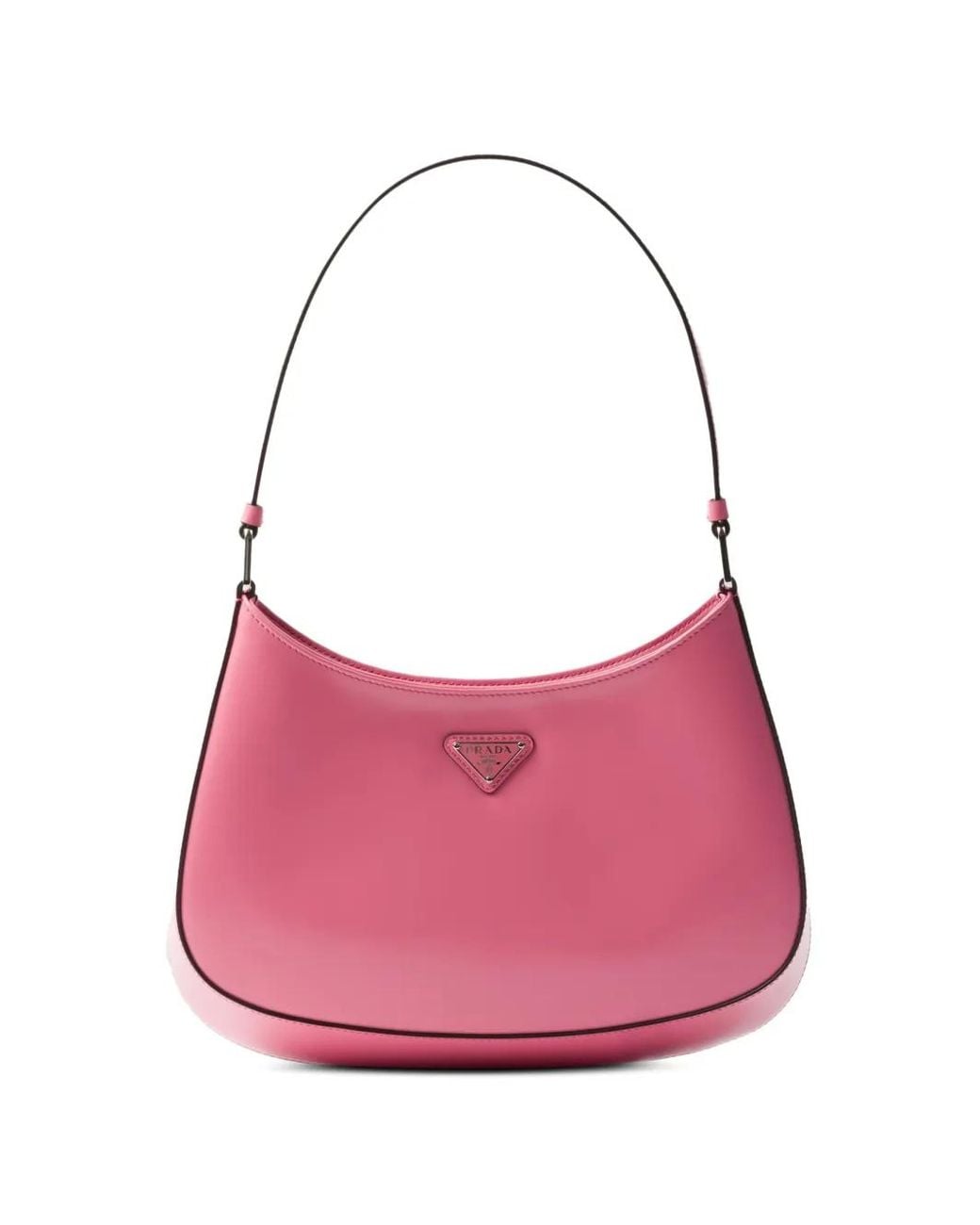 Prada Pink Cleo Brushed Leather Shoulder Bag