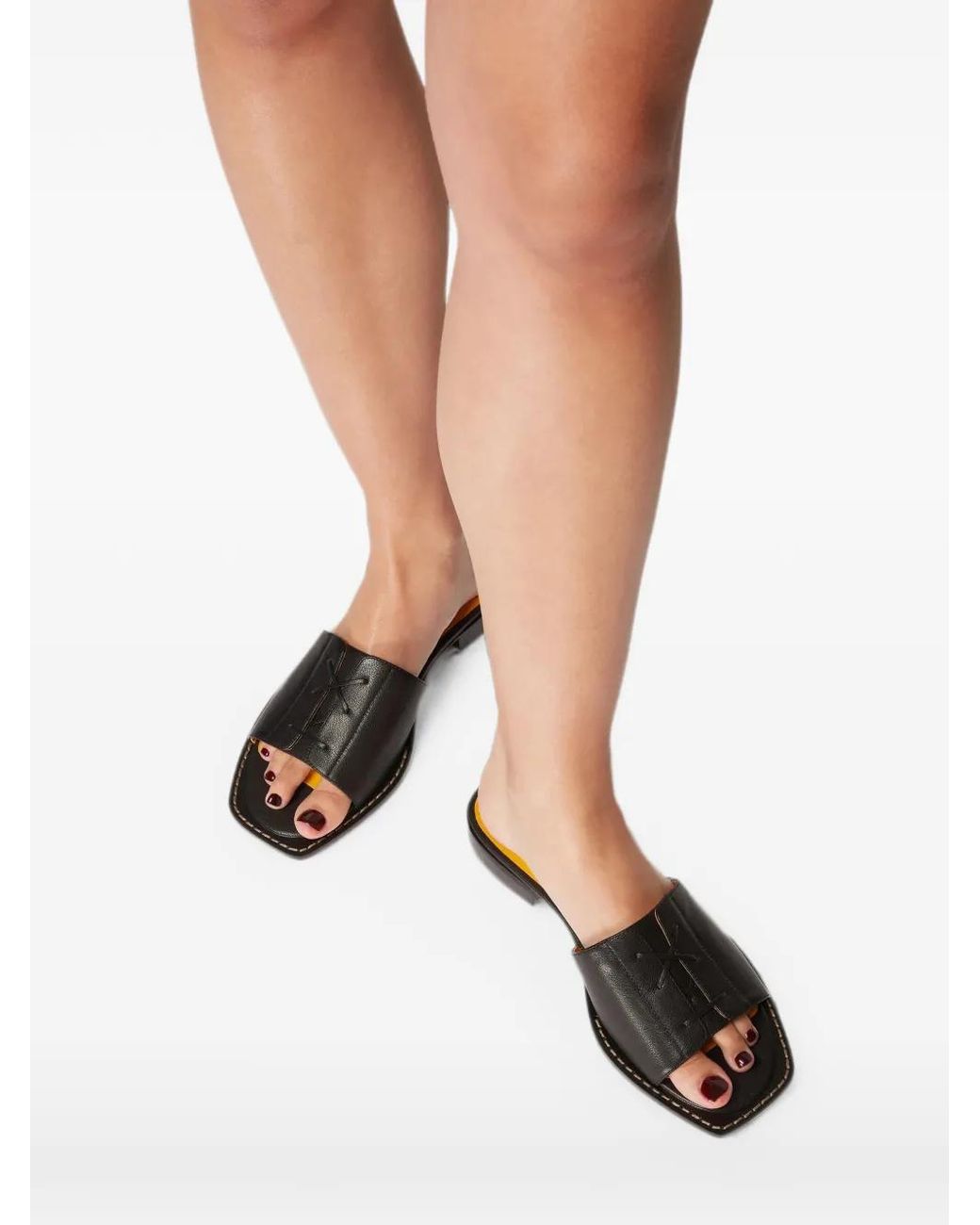 LILI CURIA Black Vera Lace-Up Sandals