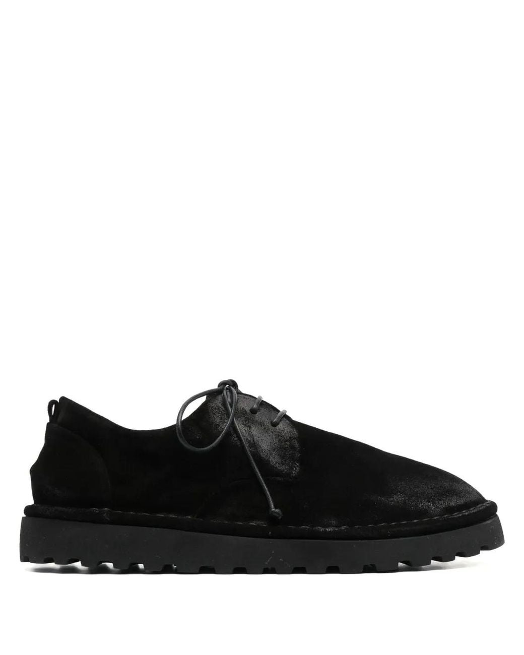Marsèll Black Sancrispa Alta Suede Derby Shoes for men