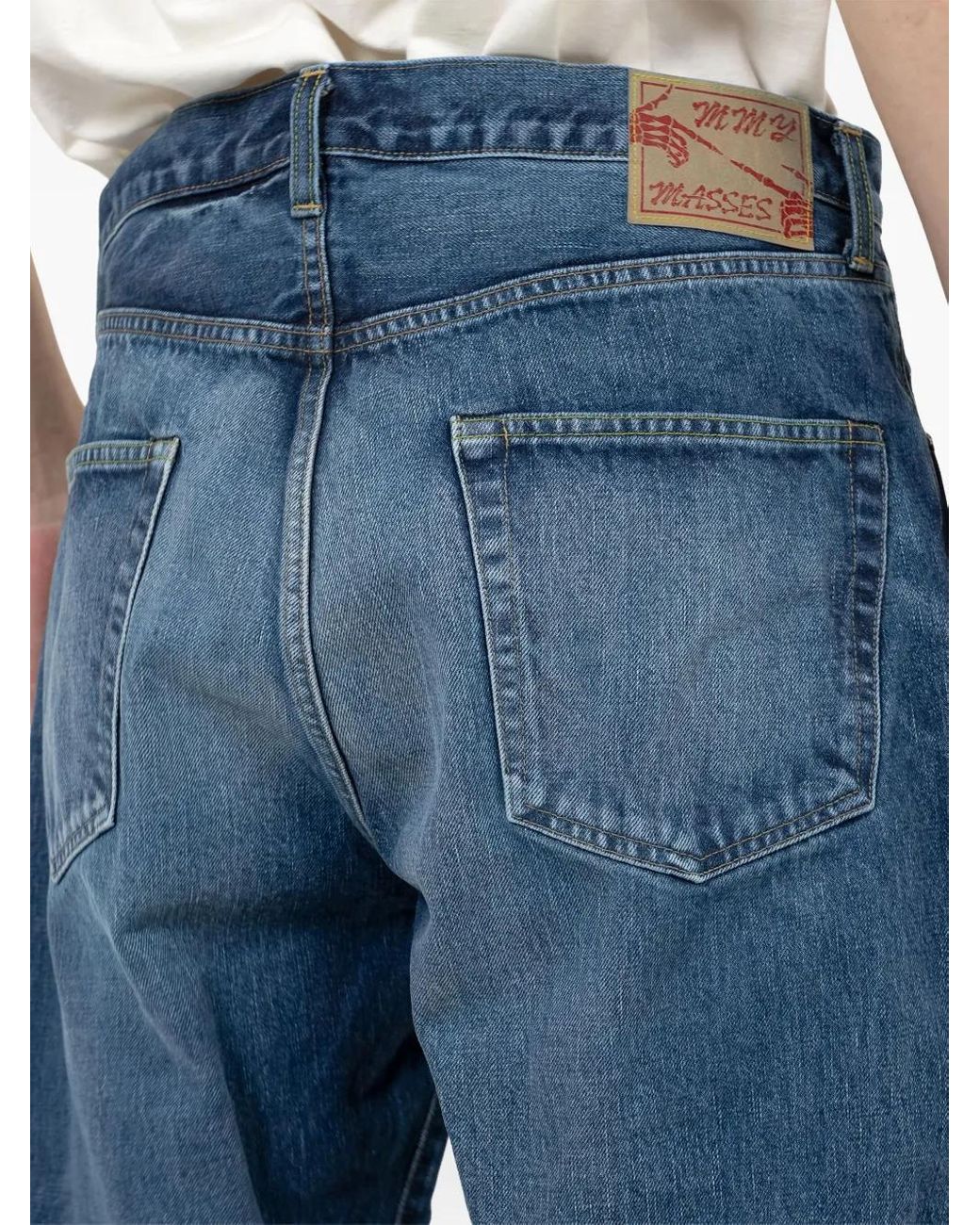 Maison Mihara Yasuhiro Blue Button Jeans for men