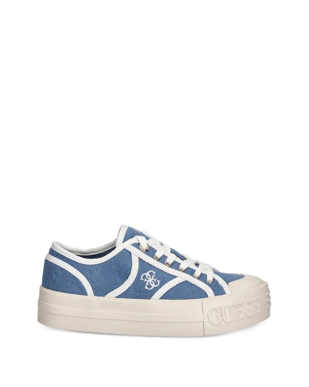 Guess Blue Issah Piped-Trim Sneakers