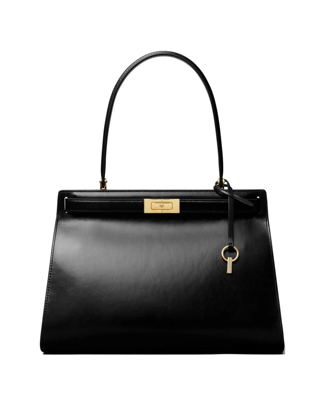 Tory Burch Black Classic Lee Radziwill Tote Bag