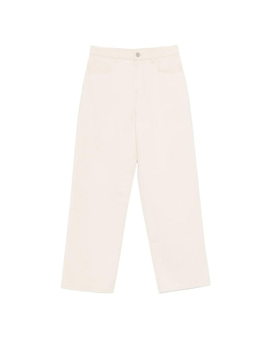 Rohe White Button-Fastening Jeans