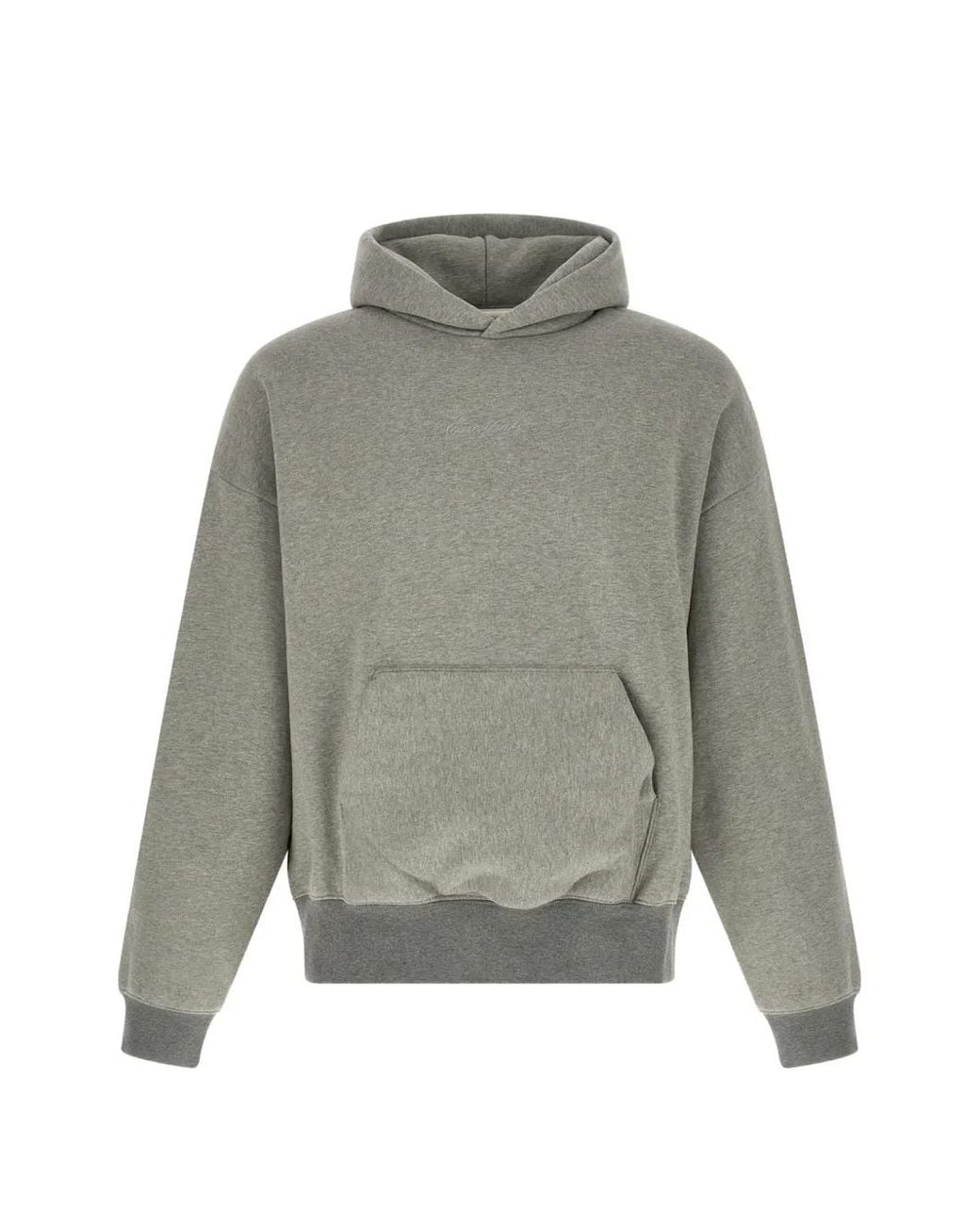 Fear Of God Gray Signature Classic Cotton Hoodie for men
