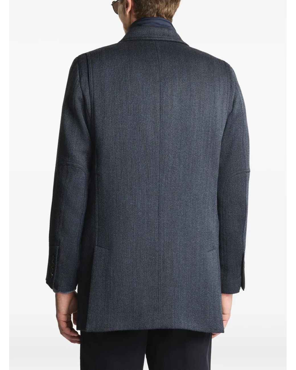 Cappotto Driving Double di Fay in Blue da Uomo