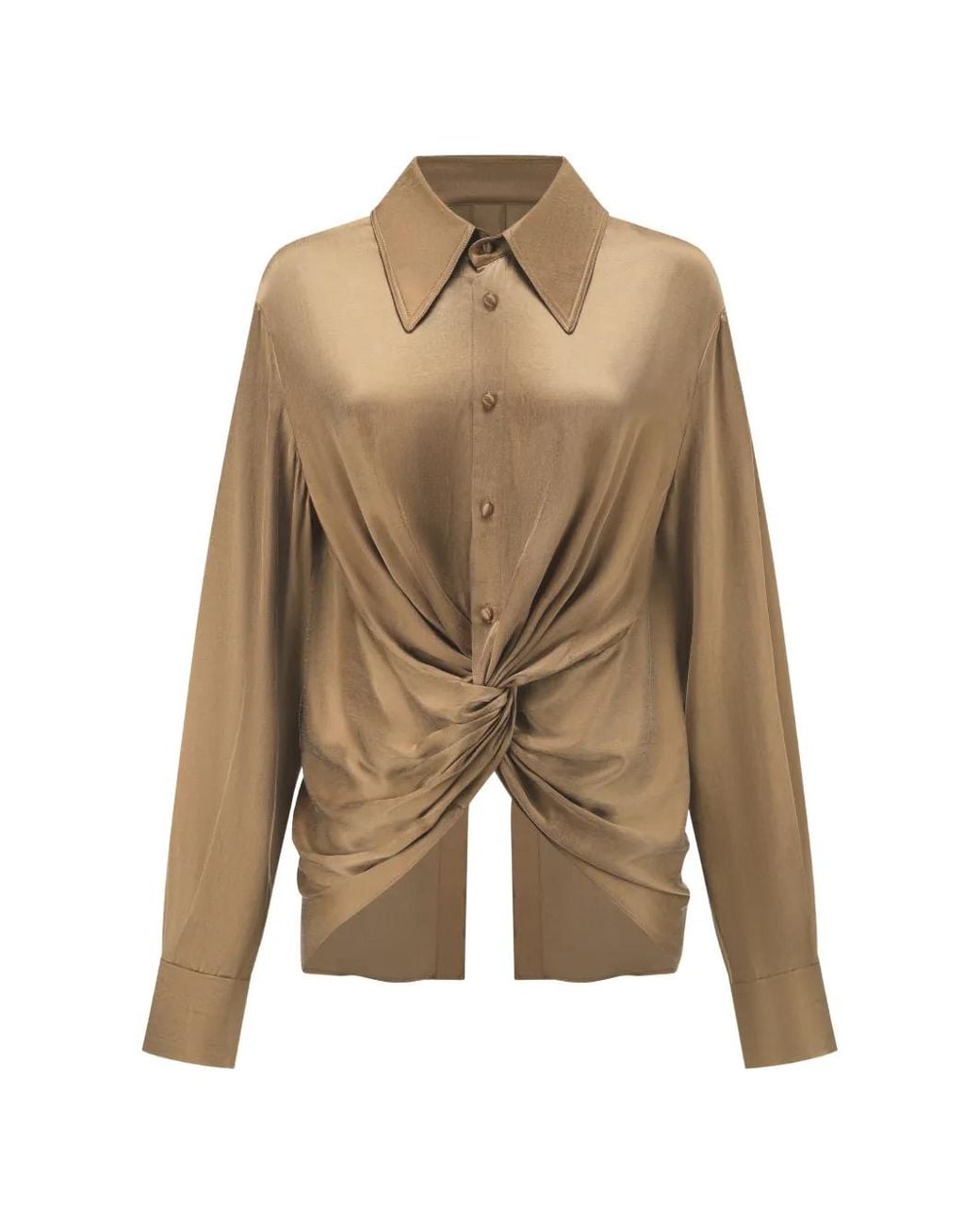Oude Waag Natural Knotted Draped Shirt