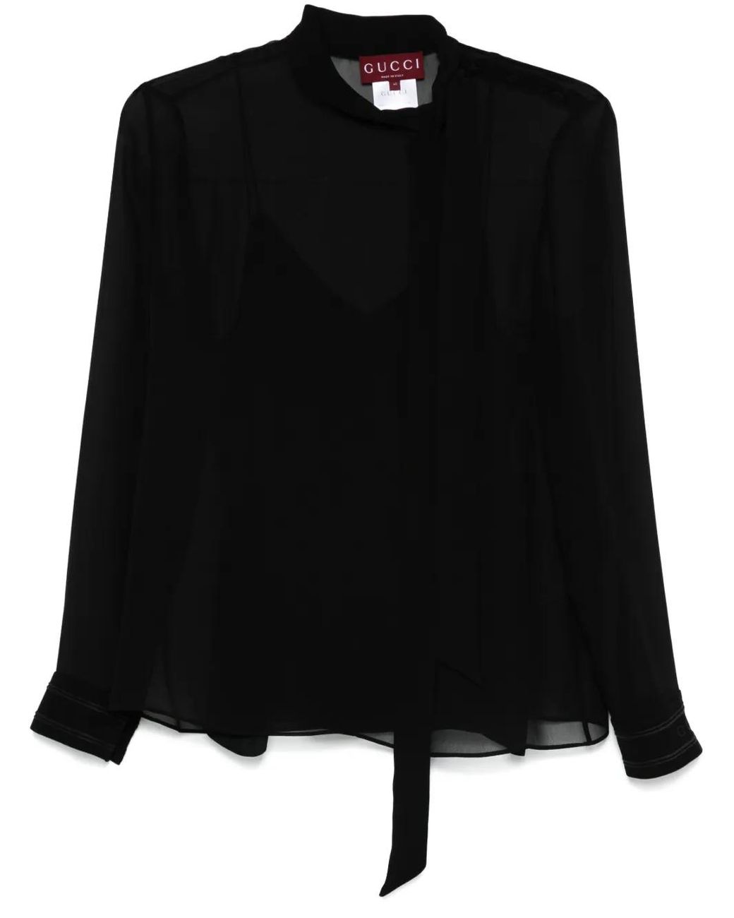 Gucci Black Silk Blouse