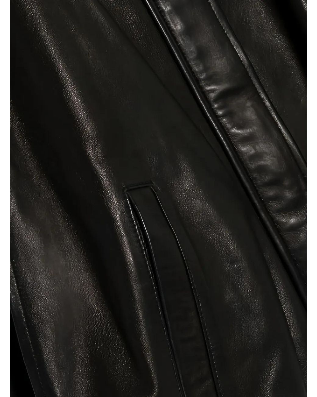 Jonathan Simkhai Black Jada Leather Cape Jacket