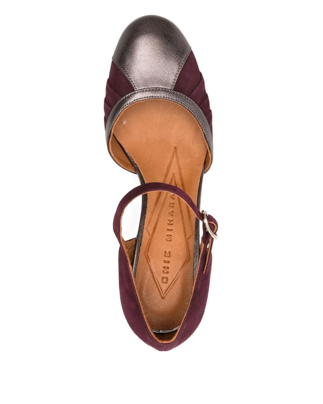 Chie Mihara Brown Block-Heel Ankle-Strap Pumps