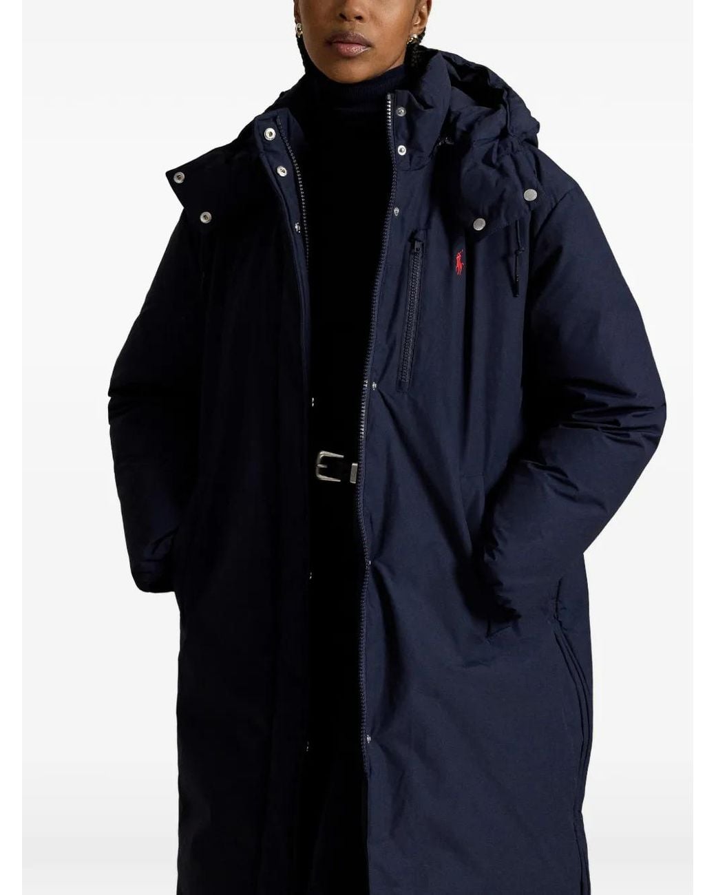 Polo Ralph Lauren Blue Carly Hooded Coat